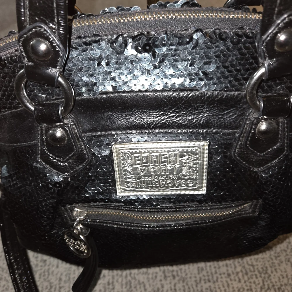 Coach Rare Sequin Poppy Satchel Shoulderbag